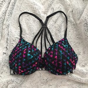 PINK push-up racerback bra